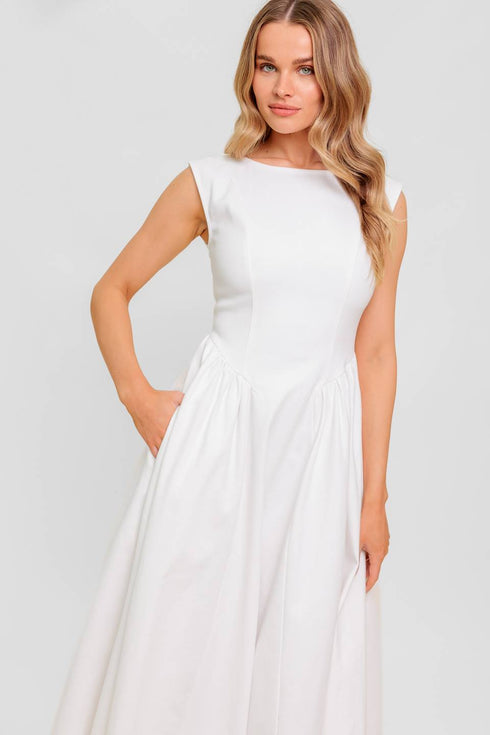 candle-vine-white-denim-woven-midi-dress Flying Tomato-Sophia's Style-5